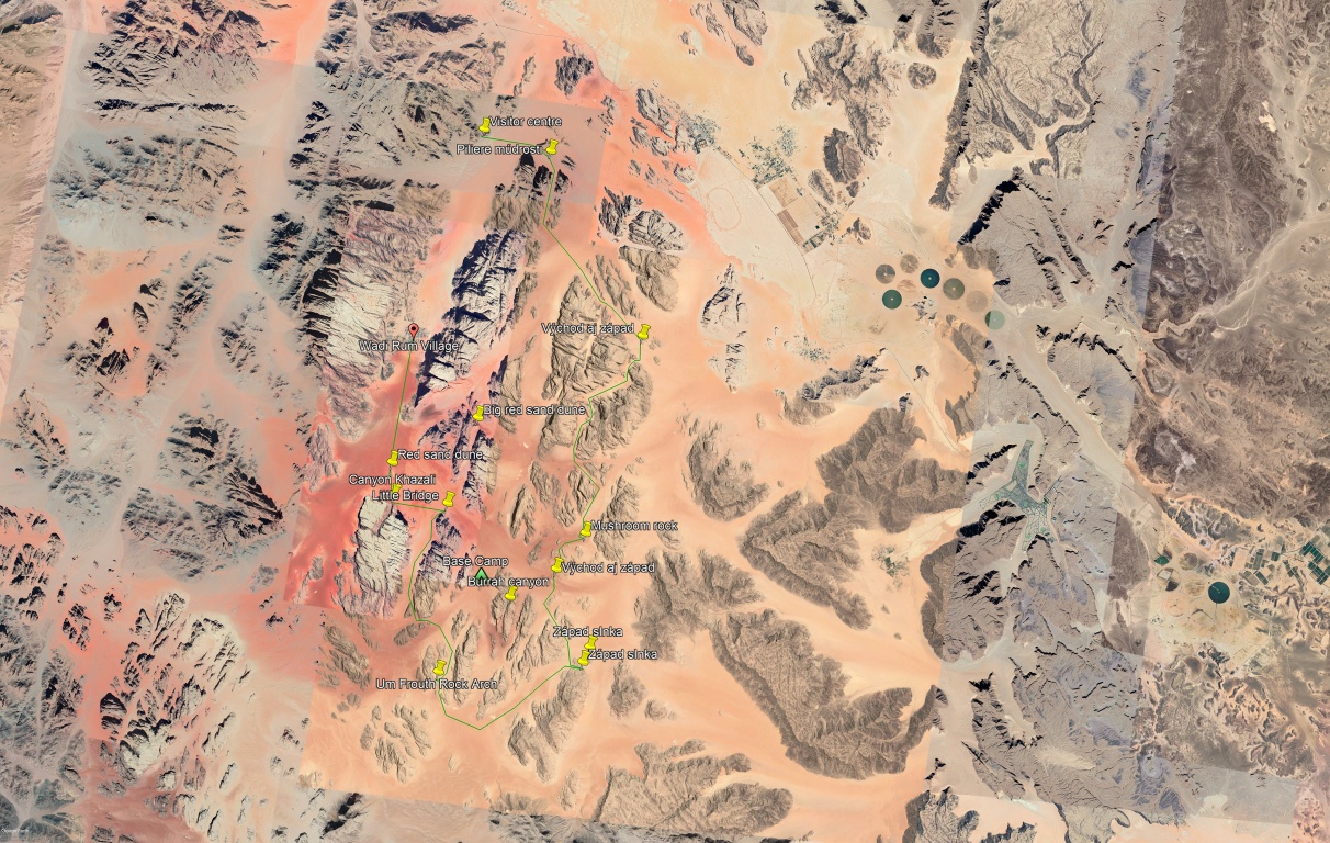 wadi rum mapa